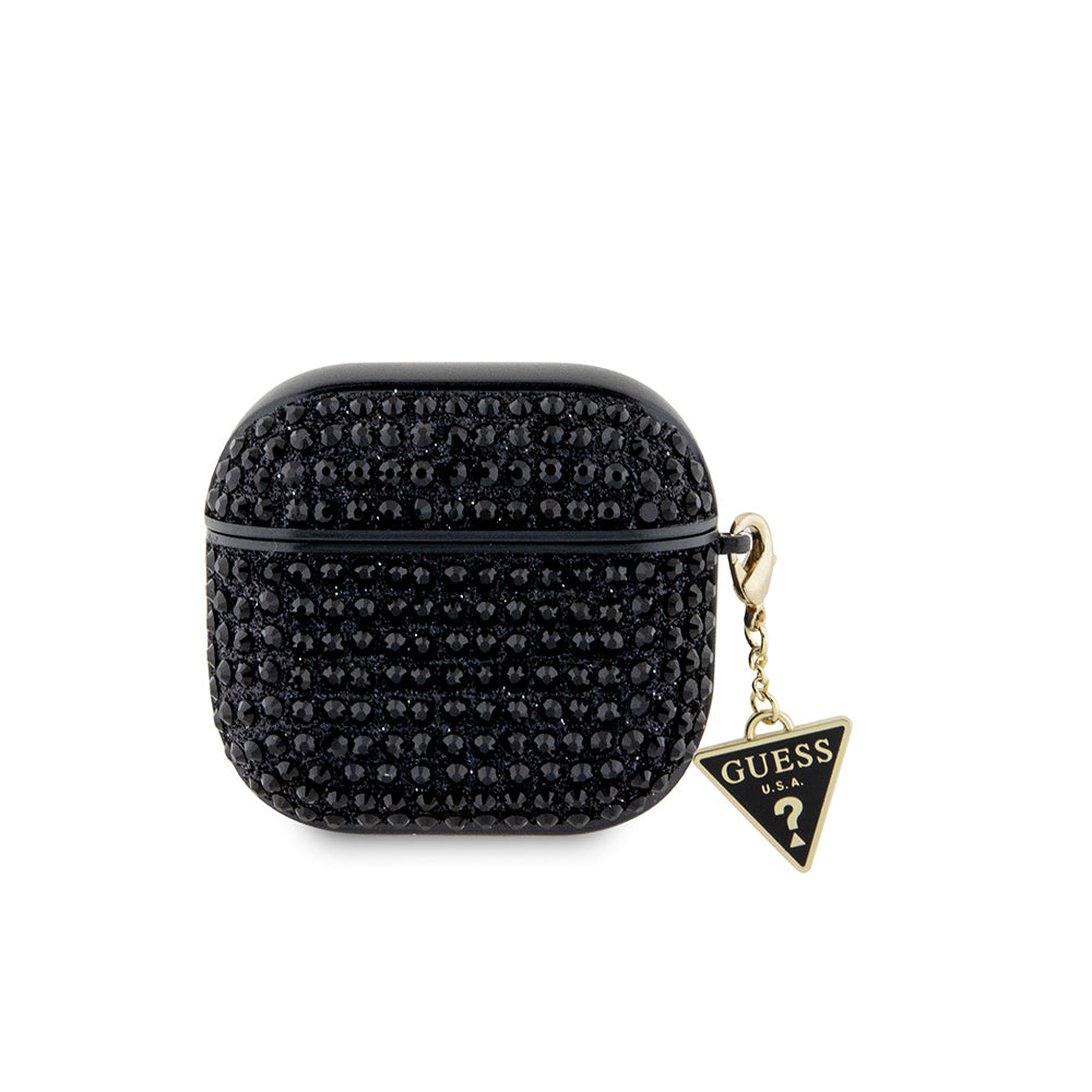 Guess Airpods 4 Orjinal Lisanslı Parıltılı Taş Kaplamalı Üçgen Logo Süs Zincirli Airpods Kılıfı Guess Airpods 4 Orjinal Lisanslı Parıltılı Taş Kaplamalı Üçgen Logo Süs Zincirli Airpods Kılıfı